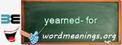 WordMeaning blackboard for yearned-for